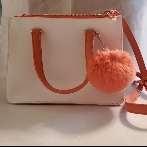 Like Dreams Orange and White Handbag - Picture 1 of 4